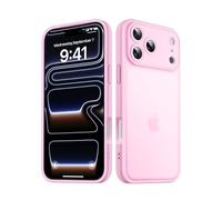 Mootobo Designed for iPhone 17 Pro Case with Camera Lens Full Cover Protection, 10FT Military Grade Drop Protection Phone Case with Anti-Fingerprint Matte Back 6.3 inch - Pink