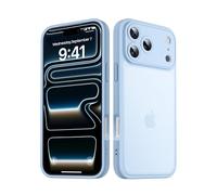 Mootobo Designed for iPhone 17 Pro Case with Camera Lens Full Cover Protection, 10FT Military Grade Drop Protection Phone Case with Anti-Fingerprint Matte Back 6.3 inch - Blue