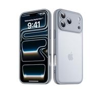 Mootobo Designed for iPhone 17 Pro Case with Camera Lens Full Cover Protection, 10FT Military Grade Drop Protection Phone Case with Anti-Fingerprint Matte Back 6.3 inch - Grey