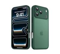 Mootobo Designed for iPhone 17 Pro Case with Camera Lens Full Cover Protection, 10FT Military Grade Drop Protection Phone Case with Anti-Fingerprint Matte Back 6.3 inch - Deepgreen