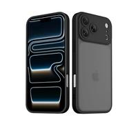 Mootobo Designed for iPhone 17 Pro Max Case with Camera Lens Full Cover Protection, 10FT Military Grade Drop Protection Phone Case with Anti-Fingerprint Matte Back 6.9 inch - Black