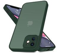 Mootobo for iPhone 11 Case with Camera Lens Full Cover Protection, 10FT Military Grade Drop Protection Phone Case with Anti-Fingerprint Matte Back 6.1 inch - Deepgreen