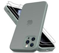 Mootobo for iPhone 11 Pro Max Case, 3 in 1 [Full Camera Protection] with 2 Screen Protector,Translucent Matte Back Slim Shockproof Phone Cover for iPhone 11 Pro Max 6.5 inch - Grey
