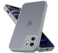 Mootobo for iPhone 12 Case 6.1 inch, Military-Grade Protection 360° Full Body Frosted Translucent Back Phone Cover, Anti-Fingerprint Slim Shockproof Phone Case for iPhone 12 - Grey