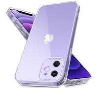 Mootobo for iPhone 12 Case 6.1 inch, Military-Grade Protection 360° Full Body Frosted Translucent Back Phone Cover, Anti-Fingerprint Slim Shockproof Phone Case for iPhone 12 - Clear