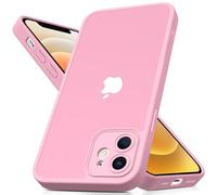 Mootobo for iPhone 12 Case 6.1 inch, Military-Grade Protection 360° Full Body Frosted Translucent Back Phone Cover, Anti-Fingerprint Slim Shockproof Phone Case for iPhone 12 - Pink