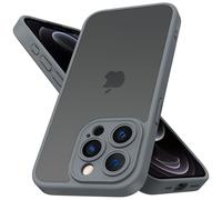 Mootobo for iPhone 12 Pro Case 6.1 inch, Military-Grade Protection 360° Full Body Frosted Translucent Back Phone Cover, Anti-Fingerprint Slim Shockproof Phone Case for iPhone 12 Pro - Grey