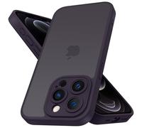 Mootobo for iPhone 12 Pro Case 6.1 inch, Military-Grade Protection 360° Full Body Frosted Translucent Back Phone Cover, Anti-Fingerprint Slim Shockproof Phone Case for iPhone 12 Pro - Deep Purple