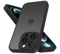 Mootobo for iPhone 12 Pro Case 6.1 inch, Military-Grade Protection 360° Full Body Frosted Translucent Back Phone Cover, Anti-Fingerprint Slim Shockproof Phone Case for iPhone 12 Pro - Black