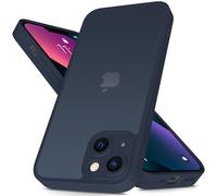 Mootobo for iPhone 13 Case 6.1-Inch, Matte Shockproof Bumper Phone Cover, Military-Grade Protection Ultra Slim 360°Full Body Frosted Translucent Back Phone case for iPhone 13(Deep Blue)