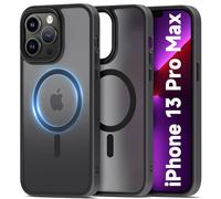 Mootobo For iPhone 13 Pro Max Case (6.7) - Super Magnetic Slim Design with MagSafe Support Military-Grade Protection Smooth Grippy Back & Edge Black