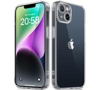 Mootobo for iPhone 14 Case 6.1 inch, Matte Shockproof Bumper Phone Cover, Military-Grade Protection 360°Full Body Frosted Translucent Back Anti-Fingerprint Phone Case for iPhone 14 - Clear