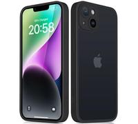 Mootobo for iPhone 14 Case 6.1 inch, Matte Shockproof Bumper Phone Cover, Military-Grade Protection 360°Full Body Frosted Translucent Back Anti-Fingerprint Phone Case for iPhone 14 (Black)