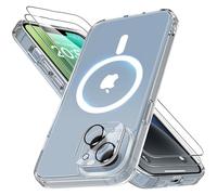 Mootobo for iPhone 14 Plus Case 4 in 1 Strong Magnetic with 2 Screen Protector + 1 Camera Protector, Support MagSafe Accessories, Military-Grade Protection Case for iPhone 14 Plus 6.7 inch - Clear