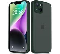 Mootobo for iPhone 14 Plus Case with Camera Lens Full Cover Protection, 10FT Military Grade Drop Protection Phone Case with Anti-Fingerprint Matte Back 6.7 inch - Deepgreen