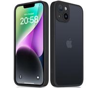 Mootobo for iPhone 14 Plus Case with Camera Lens Full Cover Protection, 10FT Military Grade Drop Protection Phone Case with Anti-Fingerprint Matte Back 6.7 inch - Black