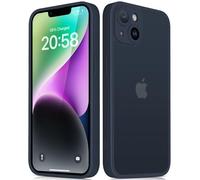 Mootobo for iPhone 14 Plus Case with Camera Lens Full Cover Protection, 10FT Military Grade Drop Protection Phone Case with Anti-Fingerprint Matte Back 6.7 inch - Deepblue