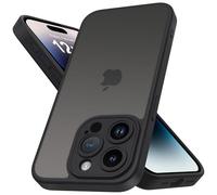 Mootobo for iPhone 14 Pro Case 6.1-Inch, Matte Shockproof Bumper Phone Cover, Military-Grade Protection Ultra Slim 360°Full Body Frosted Translucent Back Phone case(Black)