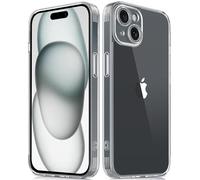 Mootobo for iPhone 15 Case with Camera Lens Full Cover Protection, 10FT Military Grade Drop Protection Phone Case with Anti-Fingerprint Matte Back 6.1 inch - Clear