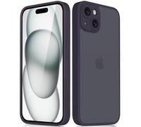 Mootobo for iPhone 15 Case with Camera Lens Full Cover Protection, 10FT Military Grade Drop Protection Phone Case with Anti-Fingerprint Matte Back 6.1 inch - Deeppurple