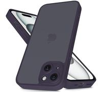 Mootobo for iPhone 15 Plus Case with Camera Lens Full Cover Protection, 10FT Military Grade Drop Protection Phone Case with Anti-Fingerprint Matte Back 6.7 inch - Deeppurple