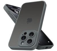 Mootobo for iPhone 15 Pro Max Case with Camera Lens Full Cover Protection, 10FT Military Grade Drop Protection Phone Case with Anti-Fingerprint Matte Back 6.7 inch - Grey