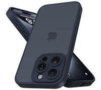 Mootobo for iPhone 15 Pro Max Case with Camera Lens Full Cover Protection, 10FT Military Grade Drop Protection Phone Case with Anti-Fingerprint Matte Back 6.7 inch - Deep Blue