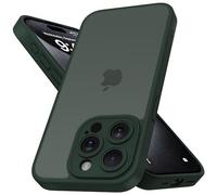 Mootobo for iPhone 15 Pro Max Case with Camera Lens Full Cover Protection, 10FT Military Grade Drop Protection Phone Case with Anti-Fingerprint Matte Back 6.7 inch - Deep Green