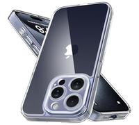 Mootobo for iPhone 15 Pro Max Case with Camera Lens Full Cover Protection, 10FT Military Grade Drop Protection Phone Case with Anti-Fingerprint Matte Back 6.7 inch - Clear
