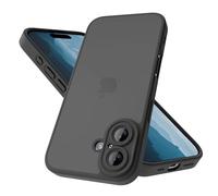 Mootobo for iPhone 16 Plus Case 6.7 inch, Military-Grade Protection 360° Full Body Frosted Translucent Back Phone Cover, Anti-Fingerprint Slim Shockproof Phone Case for iPhone 16 Plus - Black