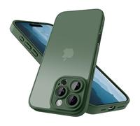 Mootobo for iPhone 16 Pro Case with Camera Lens Full Cover Protection, 10FT Military Grade Drop Protection Phone Case with Anti-Fingerprint Matte Back 6.3 inch - Deepgreen