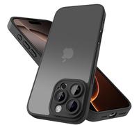 Mootobo for iPhone 16 Pro Case with Camera Lens Full Cover Protection, 10FT Military Grade Drop Protection Phone Case with Anti-Fingerprint Matte Back 6.3 inch - Black