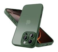 Mootobo for iPhone 16 Pro Max Case with Camera Lens Full Cover Protection, Military-Grade Drop Protection Phone Case, Anti-Fingerprint Slim Shockproof Matte Back 6.9 inch- Deep Green
