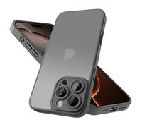 Mootobo for iPhone 16 Pro Max Case with Camera Lens Full Cover Protection, Military-Grade Drop Protection Phone Case, Anti-Fingerprint Slim Shockproof Matte Back 6.9 inch- Grey