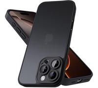 Mootobo for iPhone 16 Pro Max with Camera Lens Full Cover Protection, Military-Grade Drop Protection Phone Case, Anti-Fingerprint Slim Shockproof Matte Back 6.7 inch- Black