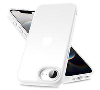 Mootobo for iPhone 16e Case, Military Grade Shockproof Drop Protection, Full Body Frosted Translucent Back Phone Cover, Anti-Fingerprint Phone Case for iPhone 16e 6.1-Inch - White