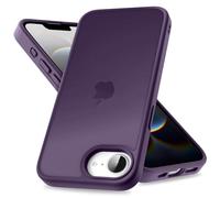 Mootobo for iPhone 16e Case, Military Grade Shockproof Drop Protection, Full Body Frosted Translucent Back Phone Cover, Anti-Fingerprint Phone Case for iPhone 16e 6.1-Inch - Deeppurple