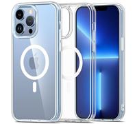 Mootobo Super Magnetic Designed for iPhone 13 Pro Max Case,Supprot MagSafe Accessories, Smooth Back Grippy Edge Military Grade Protective Slim Case for iPhone 13 Pro Max 6.7 inch - Clear