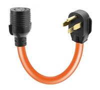 MOOTVGOO NEMA 14-50P to L14-30R Generator Transfer Switch Adapter Cable, 50A 30A Heavy Duty 4 Prong Adapter for Generator Inlet Box to Home, RV, Welder