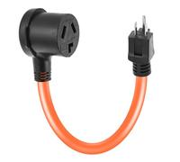 MOOTVGOO NEMA 5-15P Male to 10-30R Female Power Adapter, 15 Amp, 3 Prong to 3 Prong Adapter Cord Only for 15A, 120V Device, EV Power Cord, Heavy Duty STW