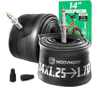 MoovMoov 14 Inch Inner Tube for 14 x 1.35, 14 x 1.40, 14 x 1.50, 14 x 1 3/8 x 1 5/8, 14 x 1 3/8, 14 x 1 1/2 and 14 x 1 5/8 with ETRTO from 37-254 to 40-Inch 288 cm Presta Valve - Pack of 2