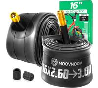 MoovMoov 16 Inch Inner Tube for 16 x 2.75 and 16 x 3.00 Tyres with ETRTO from 65-305 to 76-305 - Pack of 2 - for Bicycle
