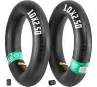 MOOVMOOV 2-Pack 10x2.50 Inner Tube for Electric Scooter with 90/90 Bent Valve - Double Thickness & Anti-Slip Rubber Tyre - 10 inch Tube compatible with 10x3.0 Tyre or 80/65-6 Tyre