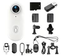 Moovora Camera with 1080p/4k Audio and Video Recording, Mini Sports Camera with Numerous Accessories, Portable Action Camera for Biking, Extreme Sports, Surfing(White,4k)