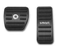 MOOWI Car Pedal Cover for Smart Fortwo 451 453 Forfour 450 452 454, Car Foot Pedals Accelerator Brake Aluminum alloy Non-slip Pedal Pads Car Pedals Covers Rust-Proof Car Brake Pedal Pad,Black