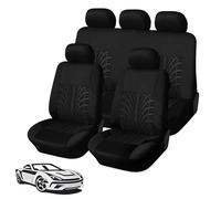 MOOWI Car Seat Cover Sets for Ford Edge 2016-2023, 9 Pcs Set Car Seat Protectors Full Surround Breathable Comfortable Interior Protector Accessories,B-Black