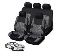 MOOWI Car Seat Cover Sets for Jeep Compass 2.generation 2017-present, 9 Pcs Set Car Seat Protectors Full Surround Breathable Comfortable Interior Protector Accessories,C-Grey