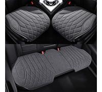 MOOWI Car Seat Cover Sets for Rover Defender 110, Leather Car Seat Cushion Protectors Half Pack Waterproof Breathable Comfortable Interior Protector Accessories,3Pcs Cushions-Graystyle