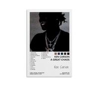 MOOWI Ken Carson Poster A Great Chaos Album Cover Poster for Bedroom Aesthetic Canvas Art Wall Decor 12x18inch(30x45cm)