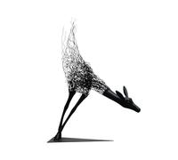 MOOWI Statue Decorations Entryway Living Room Abstract Iron Deer Large Artwork Creative Decorative Sculpture Ornament Home Decor Object